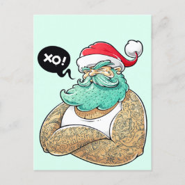 Jul Hipsta Jultomten Helg Vykort
