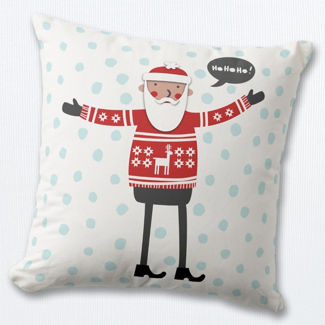 Jul Hipster Santa Kudde (Hipster Santa in skinny jeans Christmas pillow)