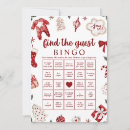 Jul Hitta Gästen Baby Shower Bingo Spel Inbjudningar