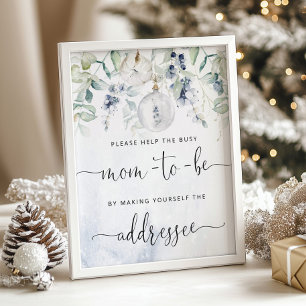 Jul Hjälp Busy Mamma Adress och Kuvert Poster