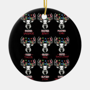 Jul Hjort Bow Hunting Santa Manar Women Hunter Julgransprydnad Keramik