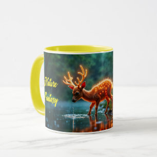 Jul, hjort, magi ljus mugg