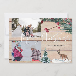 Jul-Hjort, multifoto för Winter-multifoto Inbjudningar