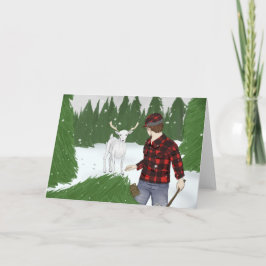 Jul-Hjort och träskvikt-Helgdag Kort