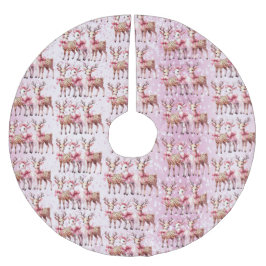 Jul Hjort Träd Skirt Julgransmatta Borstad Polyester