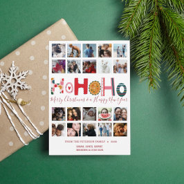 Jul Ho Ho Card 20 fotokollage Julkort
