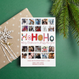 Jul Ho Ho Card 20 fotokollage Julkort