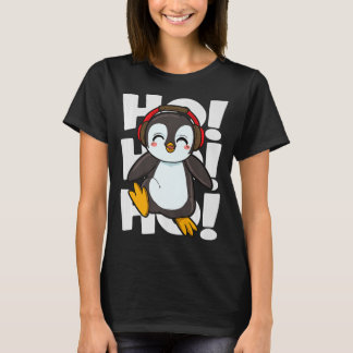 Jul Ho Ho Ho Cute Dancing Penguin T Shirt