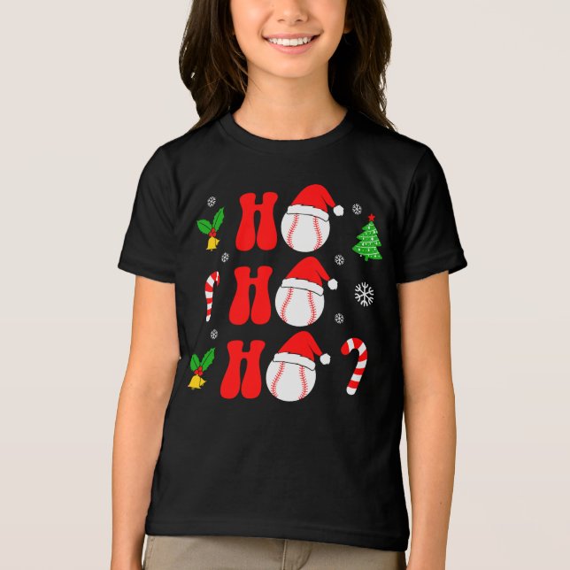 Jul Ho Ho Ho Funny Julafton-85211 T Shirt (Framsida)