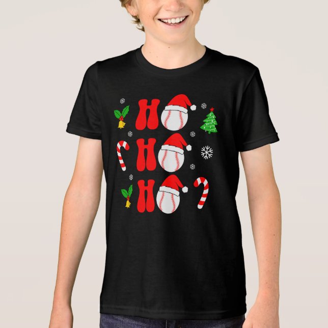 Jul Ho Ho Ho Funny Julafton-85211 T Shirt (Framsida)