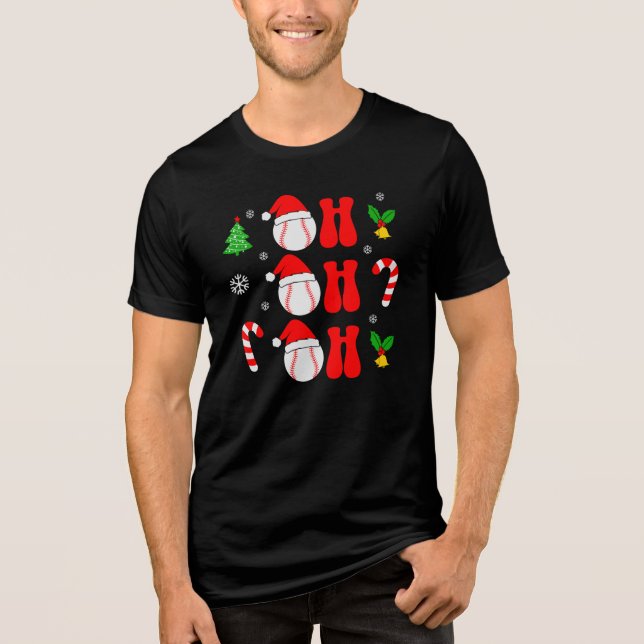 Jul Ho Ho Ho Funny Julafton-85211 T Shirt (Framsida)