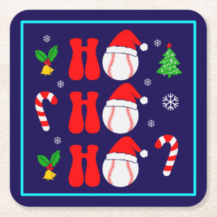 Jul Ho Ho Ho Funny Julafton-85211 Underlägg Papper Kvadrat