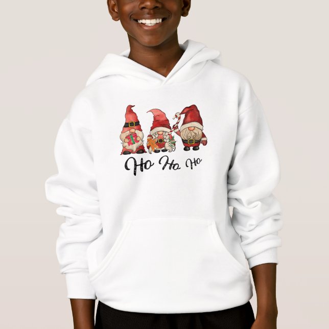 Jul Ho Ho Ho Gnomes T Shirt (Framsida)