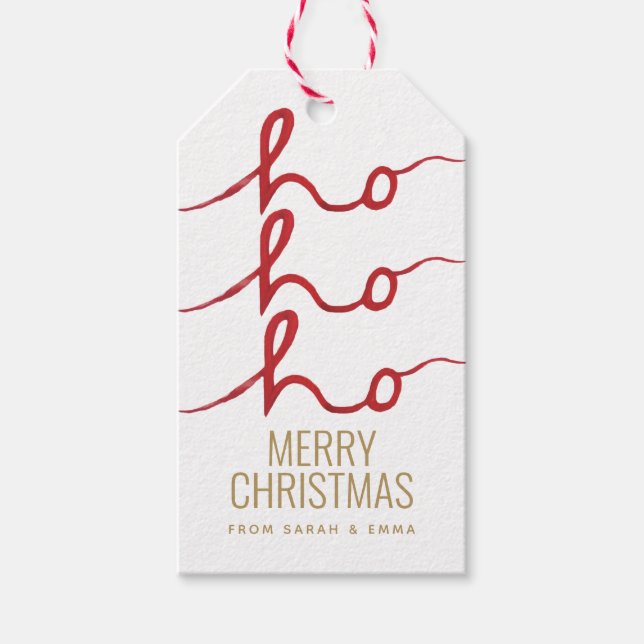 jul Ho Ho Ho Ho Presentetikett (Framsidan)