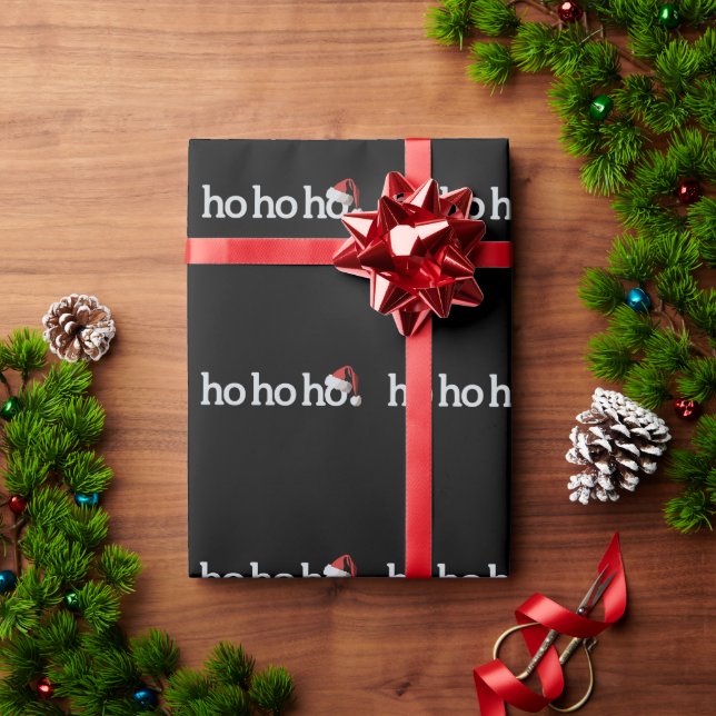 Jul Ho Ho Ho Julafton Santa Hat Presentpapper (Julgåva)