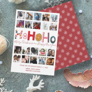 Jul Ho Ho Ho Kort 20 fotocollage