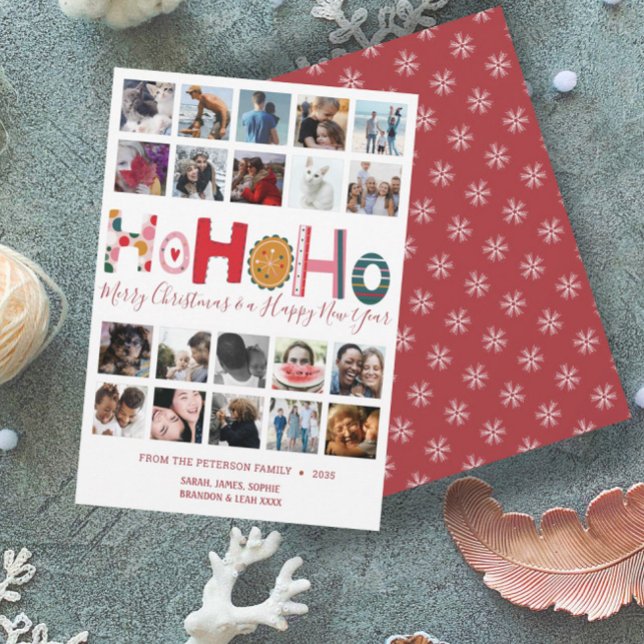 Jul Ho Ho Ho Kort 20 fotocollage  (Skapare uppladdad)