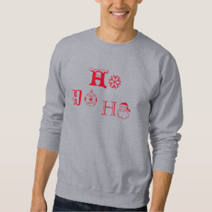 Jul Ho Ho Ho Red Söt Lång Ärmad Tröja