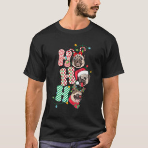 Jul Ho Ho Pug Hund for Hund Julafton T Shirt