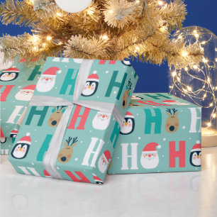 Jul Ho Ho Santas och Penguins Presentpapper