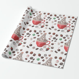 Jul hoad choklad som slår in papper presentpapper