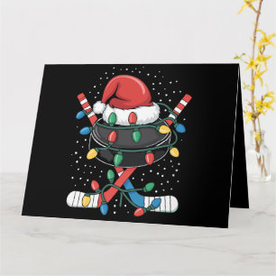Jul Hockey Julafton Santa Sports Hat Boll Kort