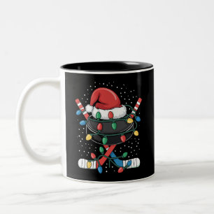 Jul Hockey Xmas Tomte Sport Hatt Boll Två-Tonad Mugg