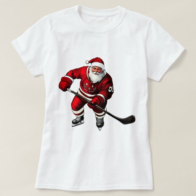 Jul Hockeyspelare T Shirt (Design framsida)