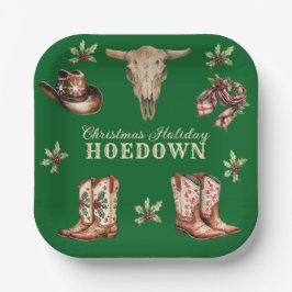 Jul Hoedown Cowboy Stövlar Skalle Högtid