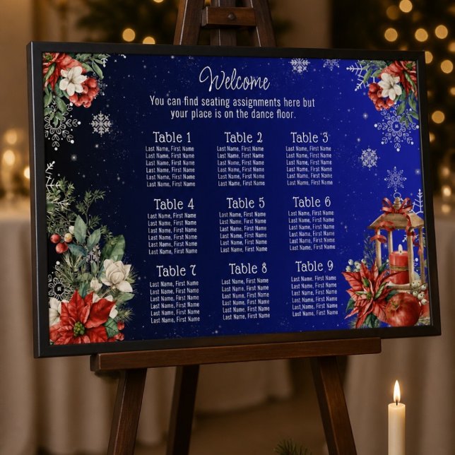 Jul Höft Bröllop Placeringsplan Poster (Skapare uppladdad)