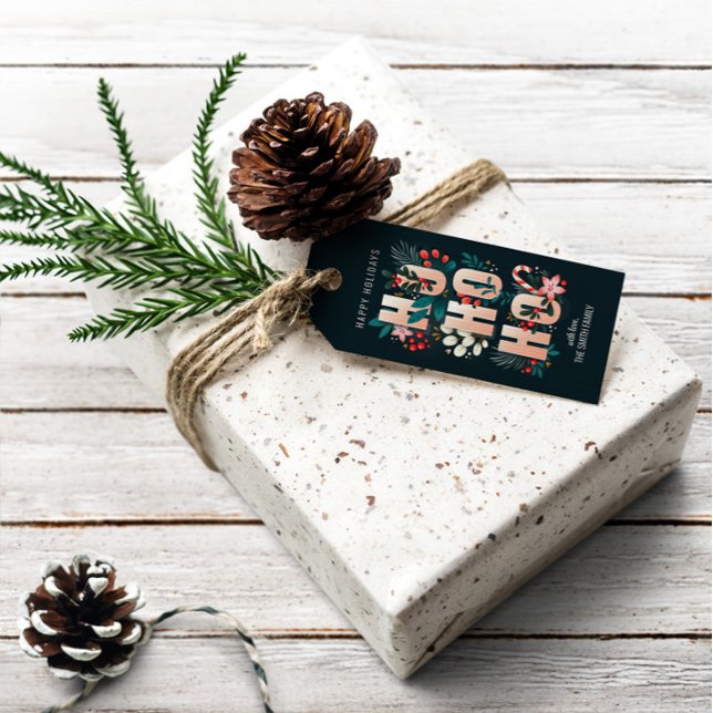 Jul HoHo Holly Grenar Candy cane Presentetikett (Skapare uppladdad)