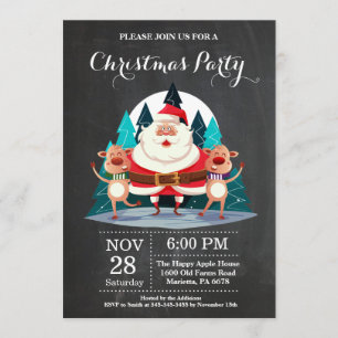 Jul Holiady Party-inbjudan Jultomten Inbjudningar