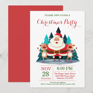 Jul Holiady Party-inbjudan Jultomten Inbjudningar