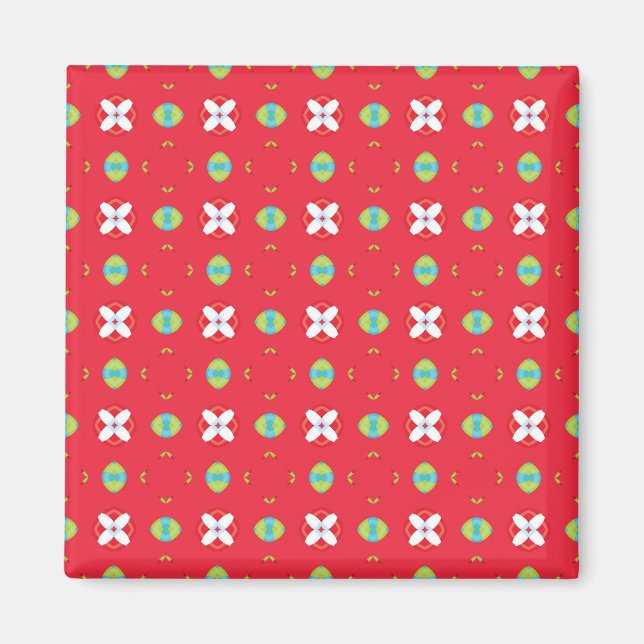 Jul Holiday Charm Mönster 02 -  Magnet (Framsidan)