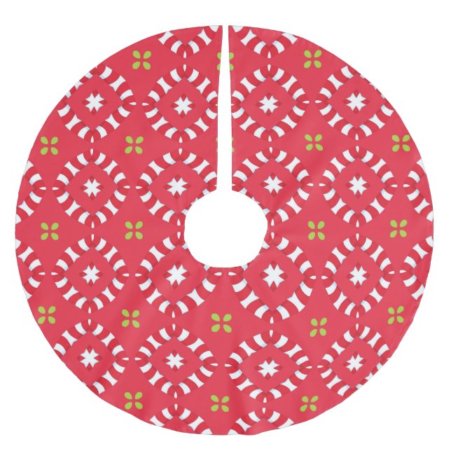 Jul Holiday Charm Mönster 04 -  Julgransmatta Borstad Polyester (Framsidan)