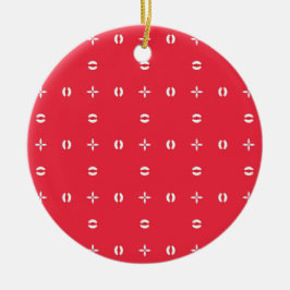 Jul Holiday Charm Mönster 09 - Julgransprydnad Keramik