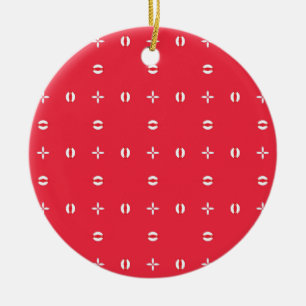 Jul Holiday Charm Mönster 09 - Julgransprydnad Keramik