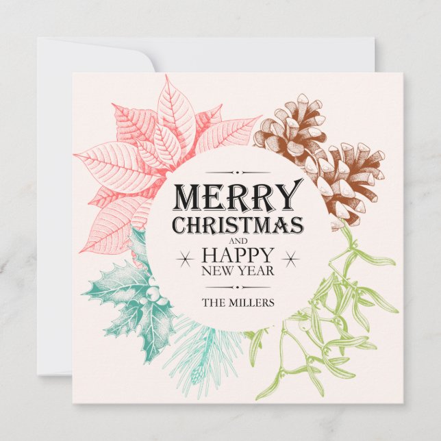 Jul Holiday Circle | Foto Julkort (Framsida)