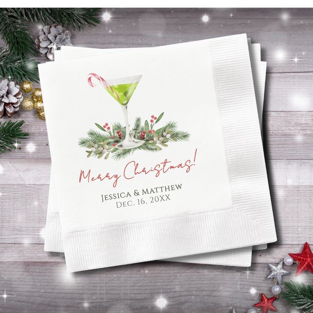 Jul Holiday Cocktail Party Martini Papper Pappersservett (Skapare uppladdad)