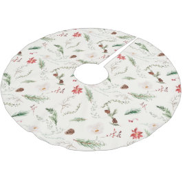 Jul Holiday Elegant Boho Botanisk Natur Julgransmatta Borstad Polyester
