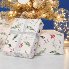 Jul Holiday Elegant Boho Botanisk Natur Presentpapper