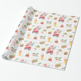 Jul Holiday Färgglad Lastbil Barn Vuxen Present Presentpapper
