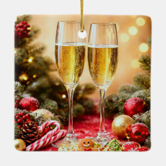 Jul Holiday Kampanj Flöjter Glädje Julgransprydnad Keramik