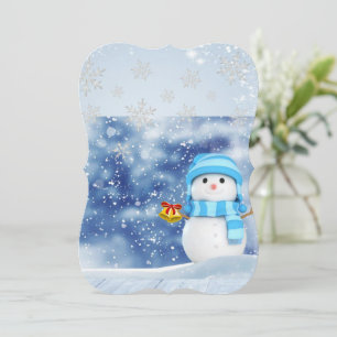 Jul Holiday Lägenhet Julkort, Snöman Kort