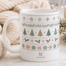 Jul Holiday Mönster Monogram