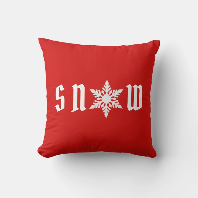 Jul Holiday Snöflinga Kudde (Framsida)