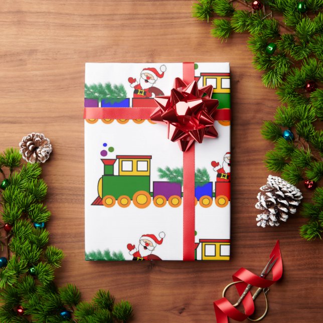 Jul Holiday Train Presentpapper (Julgåva)