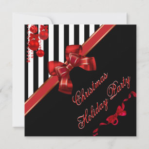 Jul Holidayfest Röda Vita Randiga Xmas Slinga Inbjudningar