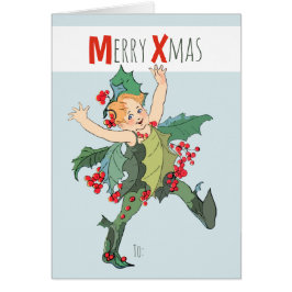 Jul Holly-barnet Elizabeth Gordon CC0581-kort Hälsningskort