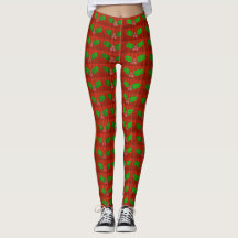 Jul Holly Berries - allt-över-Print Leggings